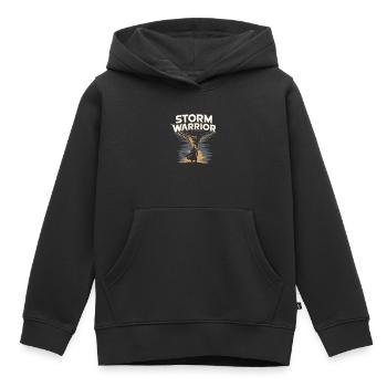 Costume de chasseur de tempête Chasseur de tempête - Sweat Premium à capuche enfant bio - noir - Devant - AI Model Kid Male (0cm)