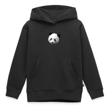 Polygon Panda - Kinder Premium Organic Hoodie - Schwarz - Vorne - AI Model Kid Male (0cm)