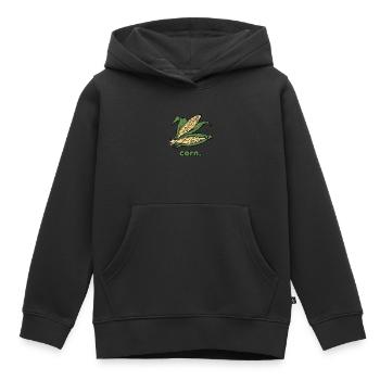 Mais | Légumes - Sweat Premium à capuche enfant bio - noir - Devant - AI Model Kid Male (0cm)