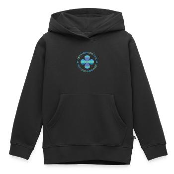 trèfle - Sweat Premium à capuche enfant bio - noir - Devant - AI Model Kid Male (0cm)