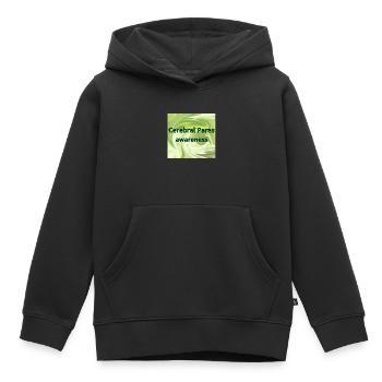 Conscience de la paralysie cérébrale - Sweat Premium à capuche enfant bio - noir - Devant - AI Model Kid Male (0cm)