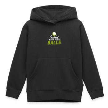 Lavez toujours vos balles Golf Golf Golf - Sweat Premium à capuche enfant bio - noir - Devant - AI Model Kid Male (0cm)