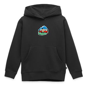 vintage camper car - Kinder Premium Organic Hoodie - Schwarz - Vorne - AI Model Kid Male (0cm)