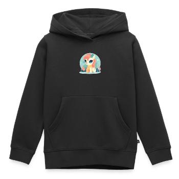 Pony - Kinder Premium Organic Hoodie - Schwarz - Vorne - AI Model Kid Male (0cm)