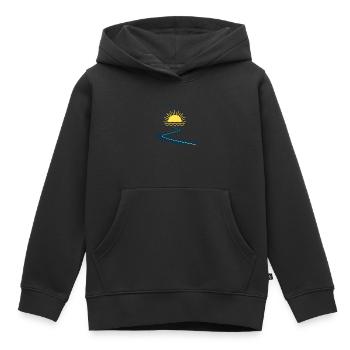 DER WEG IST DAS ZIEL - Kinder Premium Organic Hoodie - Schwarz - Vorne - AI Model Kid Male (0cm)