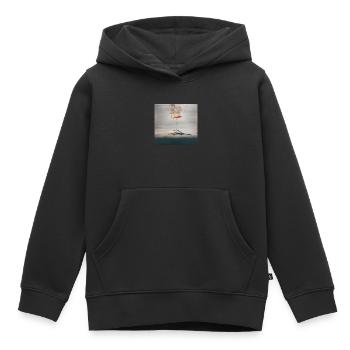 Traum Flamingo - Kinder Premium Organic Hoodie - Schwarz - Vorne - AI Model Kid Male (0cm)