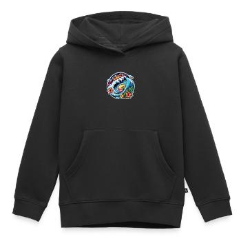 Surfen Strand Palme Sonnenschein Urlaub - Kinder Premium Organic Hoodie - Schwarz - Vorne - AI Model Kid Male (0cm)