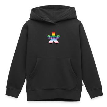 blockedTitle - Kinder Premium Organic Hoodie - Schwarz - Vorne - AI Model Kid Male (0cm)