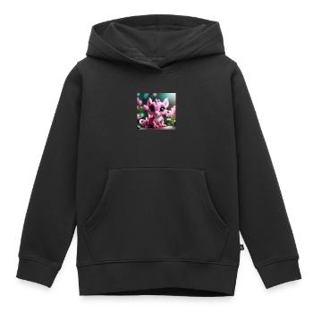 Bébé dragon - Sweat Premium à capuche enfant bio - noir - Devant - AI Model Kid Male (0cm)