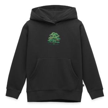 Arbre - Sweat Premium à capuche enfant bio - noir - Devant - AI Model Kid Male (0cm)