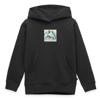 Alpiner Traum - Kinder Premium Organic Hoodie - Schwarz - Vorne - AI Model Kid Male (0cm)