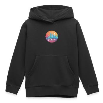 Los Angeles Kalifornien USA - Kinder Premium Organic Hoodie - Schwarz - Vorne - AI Model Kid Male (0cm)