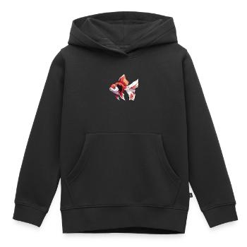 Veiltail Oranda Goldfish - Kids Premium Organic Hoodie - black - Front - AI Model Kid Male (0cm)