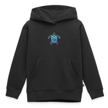Cosmic Turtle - Kids Premium Organic Hoodie - black - Front - AI Model Kid Male (0cm)