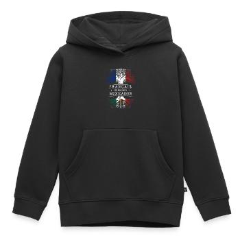 Racines Mexicaines - Sweat Premium à capuche enfant bio - noir - Devant - AI Model Kid Male (0cm)