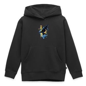 Harry Potter Haus Ravenclaw Rabe - Kinder Premium Organic Hoodie - Schwarz - Vorne - AI Model Kid Male (0cm)