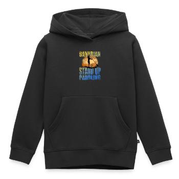 Bavarian Monkey Stand Up Paddling Munich - Sweat Premium à capuche enfant bio - noir - Devant - AI Model Kid Male (0cm)