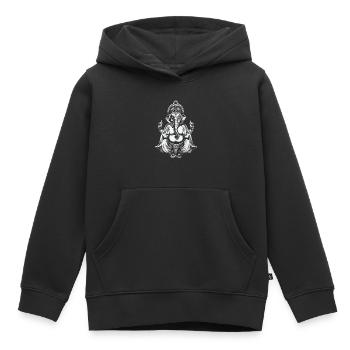 Ganesha Gottheit Hindu - Kinder Premium Organic Hoodie - Schwarz - Vorne - AI Model Kid Male (0cm)