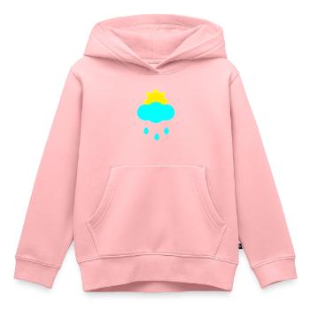 nuage de pluie solaire - Sweat Premium à capuche enfant bio - rose - Devant - AI Model Kid Female (0cm)