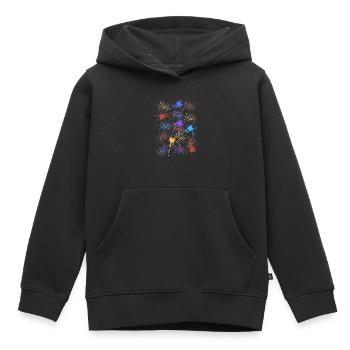 Farbige Farbe - Kinder Premium Organic Hoodie - Schwarz - Vorne - AI Model Kid Male (0cm)