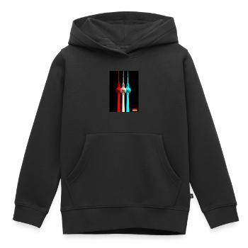 Tour de télévision de Berlin - Sweat Premium à capuche enfant bio - noir - Devant - AI Model Kid Male (0cm)