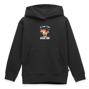 Ich Werde Große Schwester sein Füchse Schwestern - Kinder Premium Organic Hoodie - Schwarz - Vorne - AI Model Kid Male (0cm)