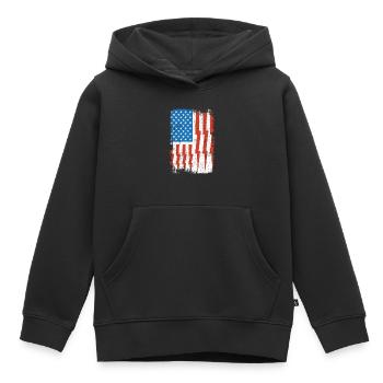 Elektriker US Flagge - Kinder Premium Organic Hoodie - Schwarz - Vorne - AI Model Kid Male (0cm)