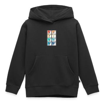 Inspiration - Tableau périodique des éléments - Sweat Premium à capuche enfant bio - noir - Devant - AI Model Kid Male (0cm)