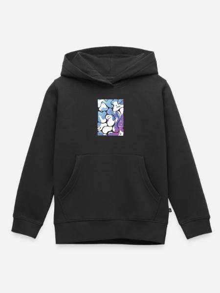Halloween Geister - Kinder Premium Organic Hoodie - Schwarz