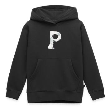 P– decorative character – winter - Kids Premium Organic Hoodie - black - Front - AI Model Kid Male (0cm)