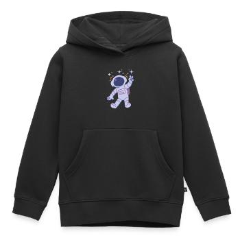 Idée cadeau astronaute Spaceman - Sweat Premium à capuche enfant bio - noir - Devant - AI Model Kid Male (0cm)