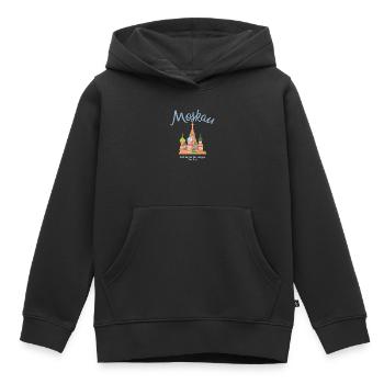 Moskau, Basilius Kathedrale, Roter Platz Russland - Kinder Premium Organic Hoodie - Schwarz - Vorne - AI Model Kid Male (0cm)