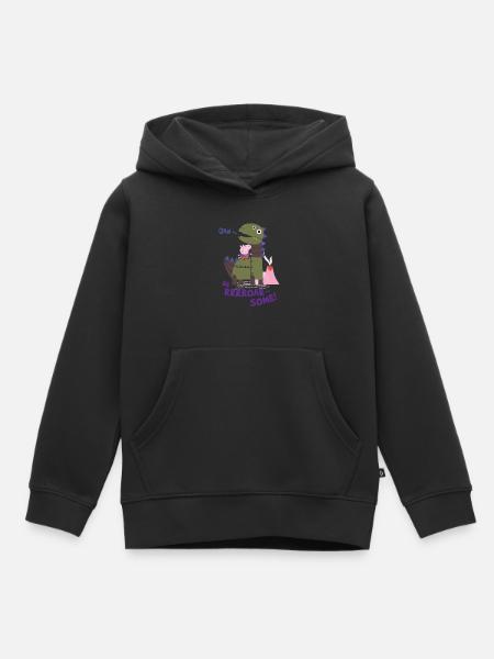 Peppa Pig Dinosaurs Lover - Kids Premium Organic Hoodie - black