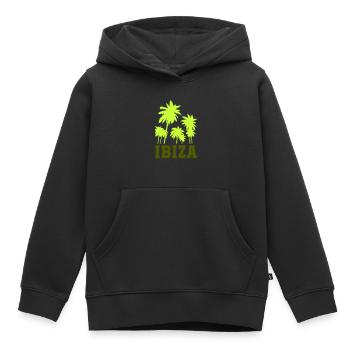 Ibiza - Sweat Premium à capuche enfant bio - noir - Devant - AI Model Kid Male (0cm)