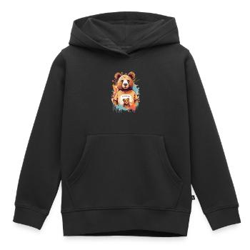 Beste Bär Mutter - Kinder Premium Organic Hoodie - Schwarz - Vorne - AI Model Kid Male (0cm)