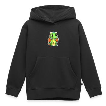 Niedlicher Drache - Kinder Premium Organic Hoodie - Schwarz - Vorne - AI Model Kid Male (0cm)