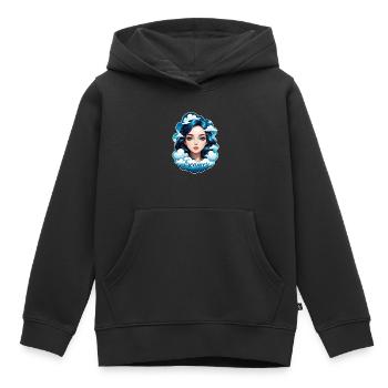 rêver - rêveur - rêveuse - rêve - rêverie - Sweat Premium à capuche enfant bio - noir - Devant - AI Model Kid Male (0cm)