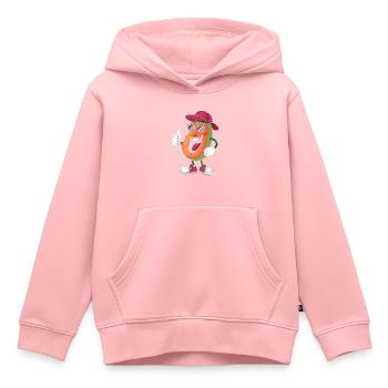 Papaya - Kinder Premium Organic Hoodie - Rosa - Vorne - AI Model Kid Female (0cm)