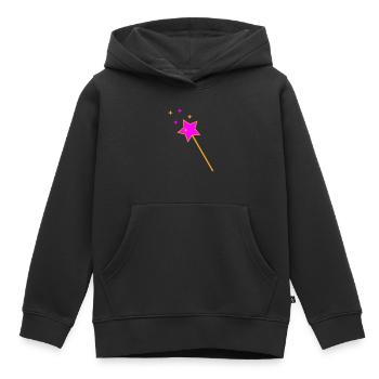Baguette - Sweat Premium à capuche enfant bio - noir - Devant - AI Model Kid Male (0cm)