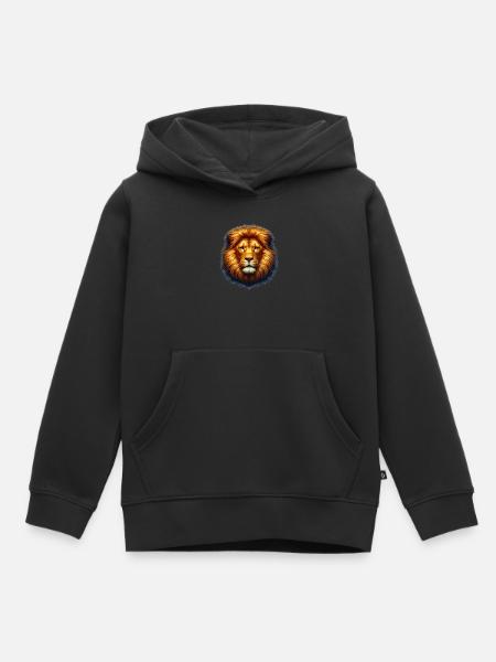 Löwe - Kinder Premium Organic Hoodie - Schwarz