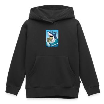 Restez affamé - La vision de la richesse - Sweat Premium à capuche enfant bio - noir - Devant - AI Model Kid Male (0cm)