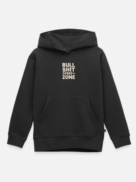 Zone franche de conneries - Sweat Premium à capuche enfant bio - noir