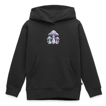 Verträumte Pastellpilze - Kinder Premium Organic Hoodie - Schwarz - Vorne - AI Model Kid Male (0cm)