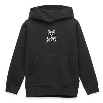 Trash Panda Waschbär Emblem - Kinder Premium Organic Hoodie - Schwarz - Vorne - AI Model Kid Male (0cm)