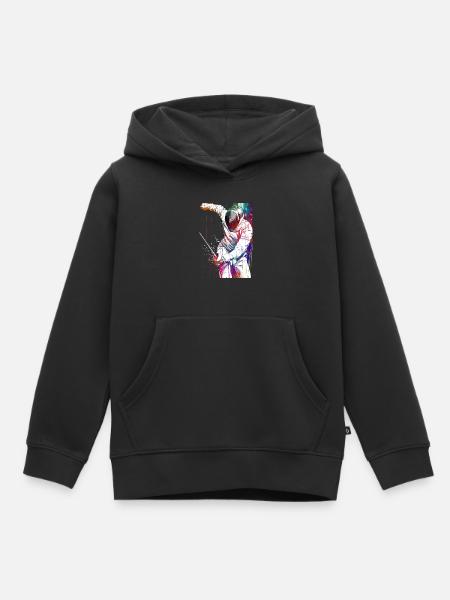 Fechtsportkunst #fencing #sport - Kinder Premium Organic Hoodie - Schwarz