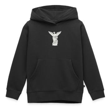 Himmlischer Schutzengel mit Schwert - Kinder Premium Organic Hoodie - Schwarz - Vorne - AI Model Kid Male (0cm)