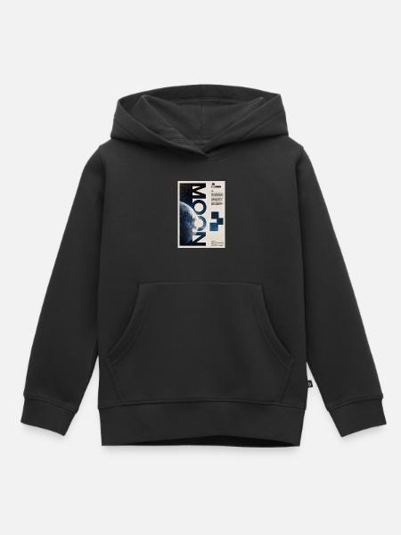Mondbahn-Typografie-Poster - Kinder Premium Organic Hoodie - Schwarz
