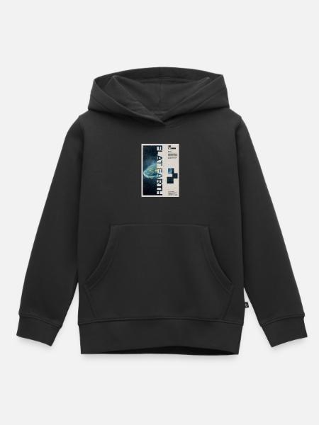 Flacherde-Theorie Moderne Kunst - Kinder Premium Organic Hoodie - Schwarz