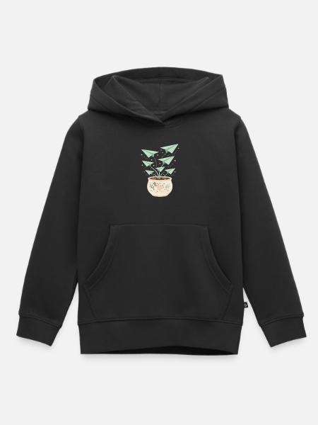 Wachsende Origami-Luftpflanzen - Kinder Premium Organic Hoodie - Schwarz