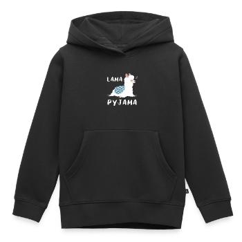 Lama Pyjama Langschläfer Geschenk - Kinder Premium Organic Hoodie - Schwarz - Vorne - AI Model Kid Male (0cm)